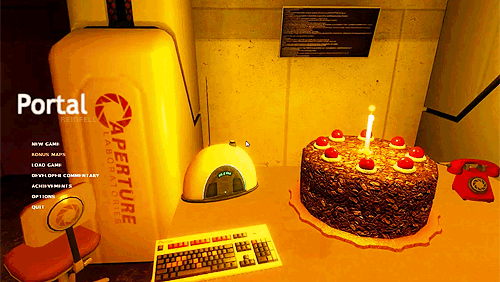 Cake inside the game Portal.
